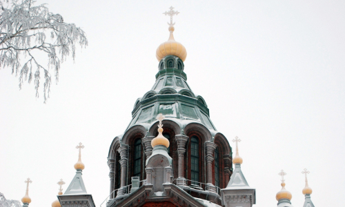 Uspenskin katedraali talvisessa asussa