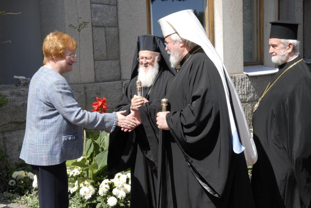 Patriarkka Bartolomeos Suomessa 2010 ja presidentti Tarja Halonen