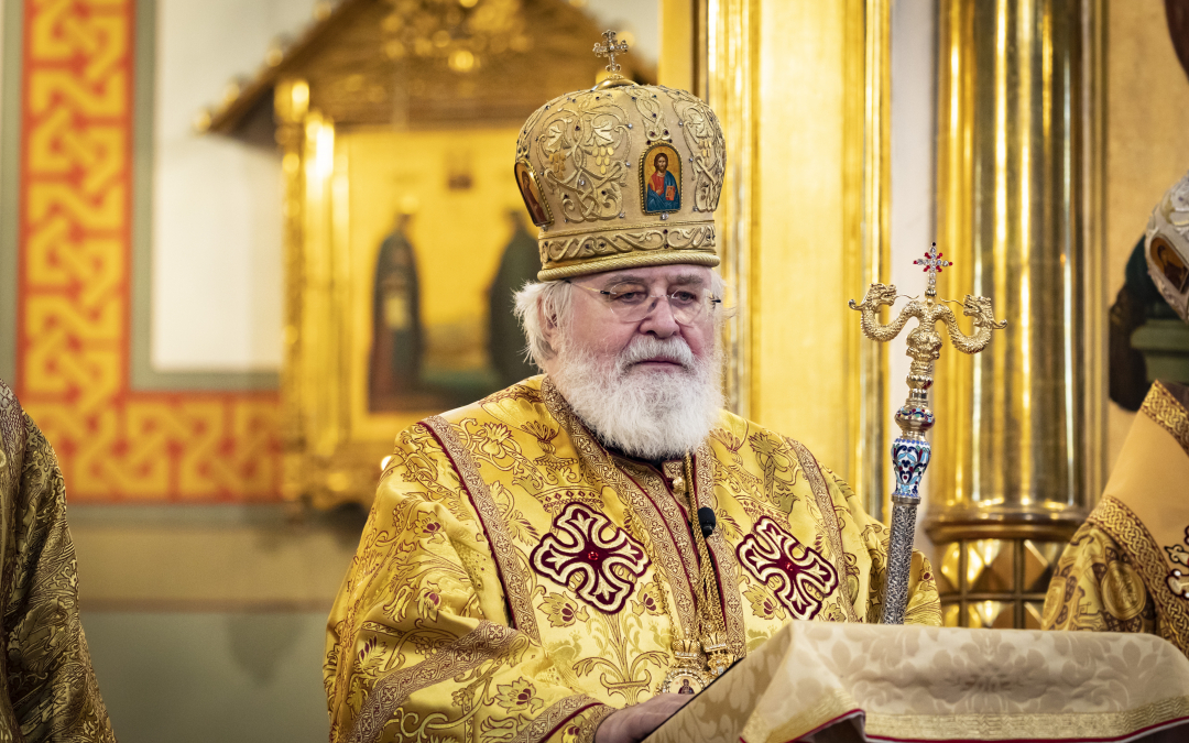 Arkkipiispa Leo piispa Sergein piispaksi vihkimisessä Uspenskissa tammikuussa 2022