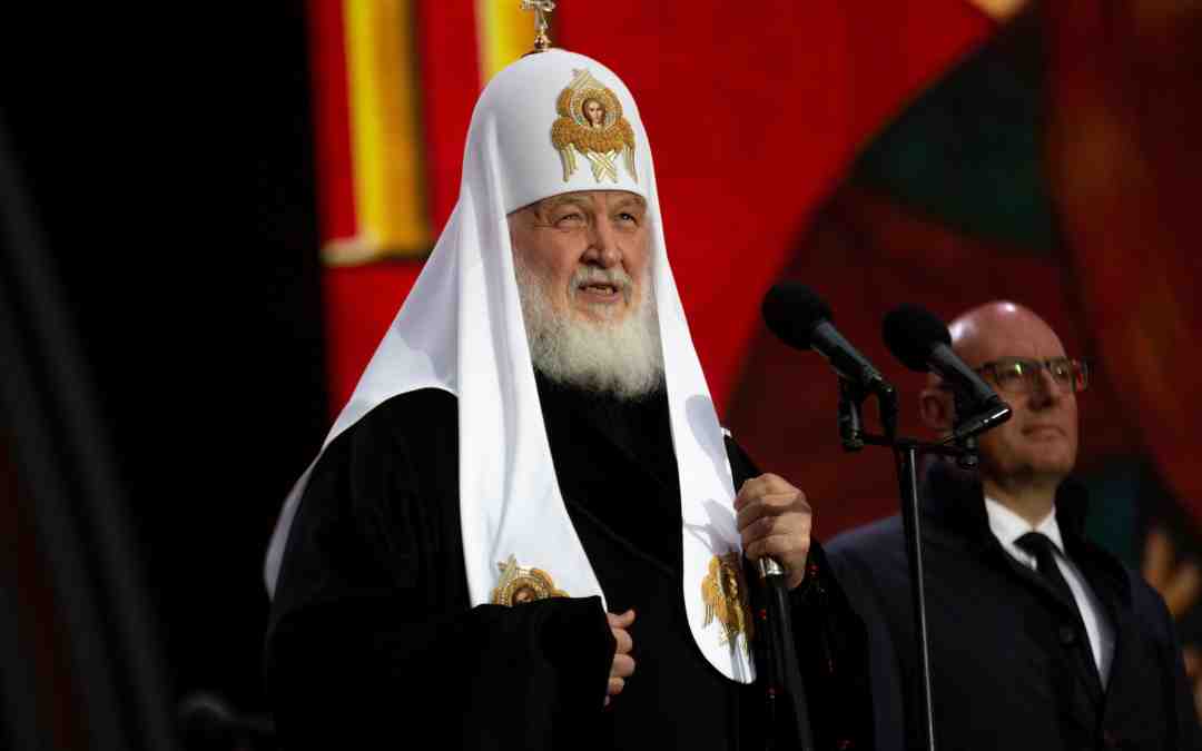 Kirill Moskovan patriarkka puhumassa Moskovassa 2022