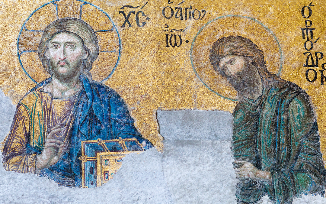 Kristus Jeesus Johannes Edelläkävijä Kastaja Hagia Sofia mosaikki 1261