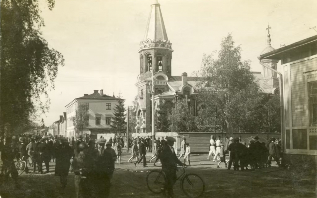 Kuopio vanhassa mustavalkoisessa kuvassa