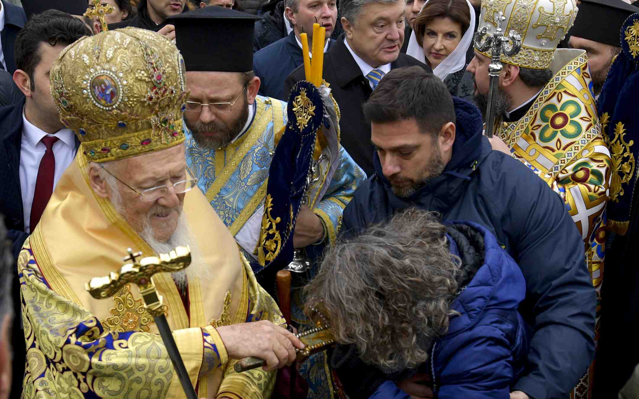 Patriarkka Bartolomeos ja Ukrainan ex-presidentti Porosensko Turkissa 2019