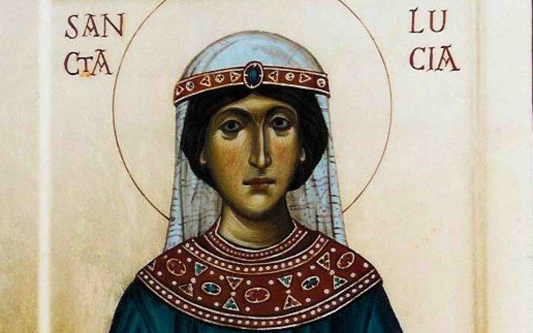 Pyhä neitsytmarttyyri Lucia -ikoni