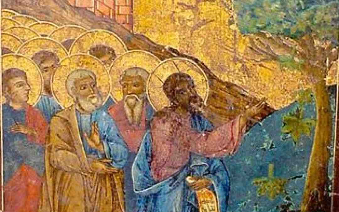 Jeesus kiroaa viikunapuun ikonissa
