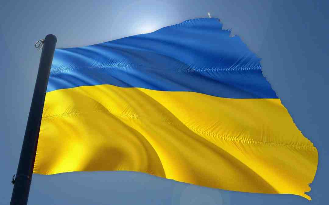 Ukrainan lippu liehuu