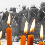 Naisvankeja Ravensbrückin keskistysleirillä ja palavat tuohukset