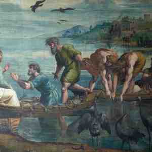 Pietarin kalansaalis Rafaelin maalauksessa