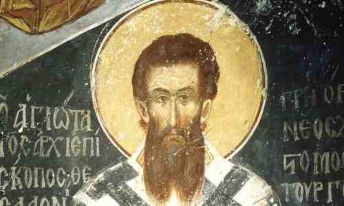 Gregorios Palamaksen ikoni Vatopedin luostarissa Athosvuorella