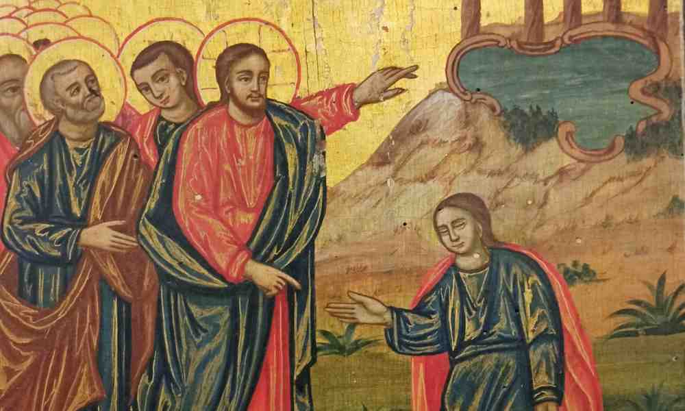 Jeesus parantaa sokean miehen -ikoni
