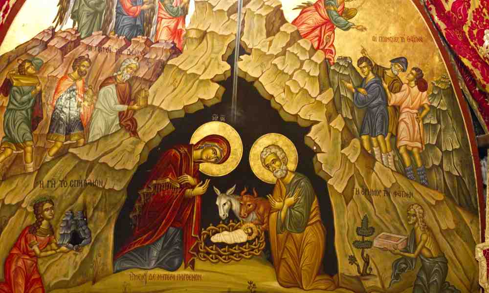 Kristuksen syntymä ja itämaan tietäjät seimen luona