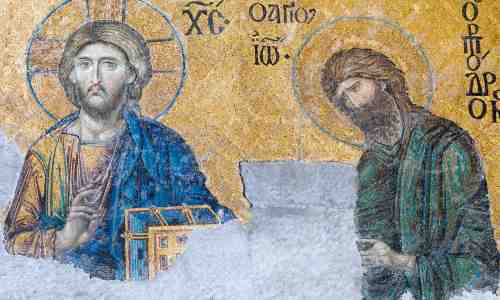Kristus Jeesus Johannes Edelläkävijä Kastaja Hagia Sofia mosaikki 1261