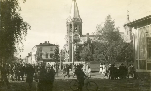 Kuopio vanhassa mustavalkoisessa kuvassa