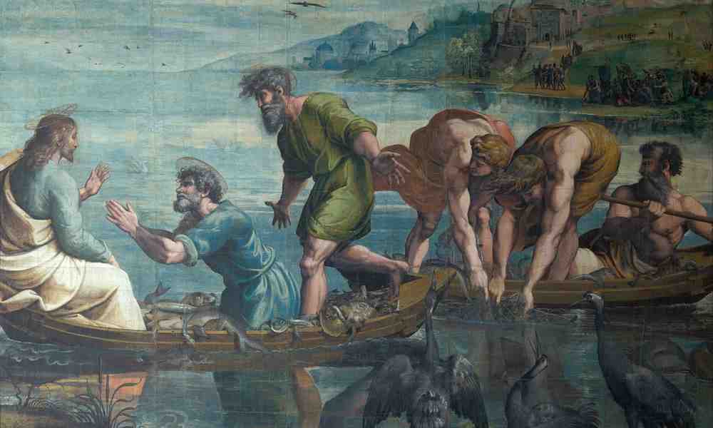 Pietarin kalansaalis Rafaelin maalauksessa