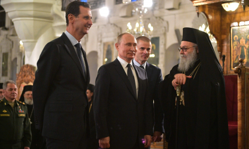 Putin Johannes X ja al-Assad Syyriassaa