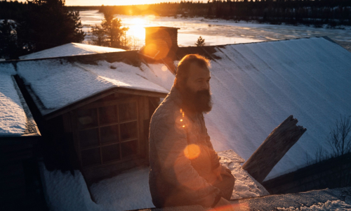 Reidar Särestöniemi kotonaan Särestössä vuonna 1973