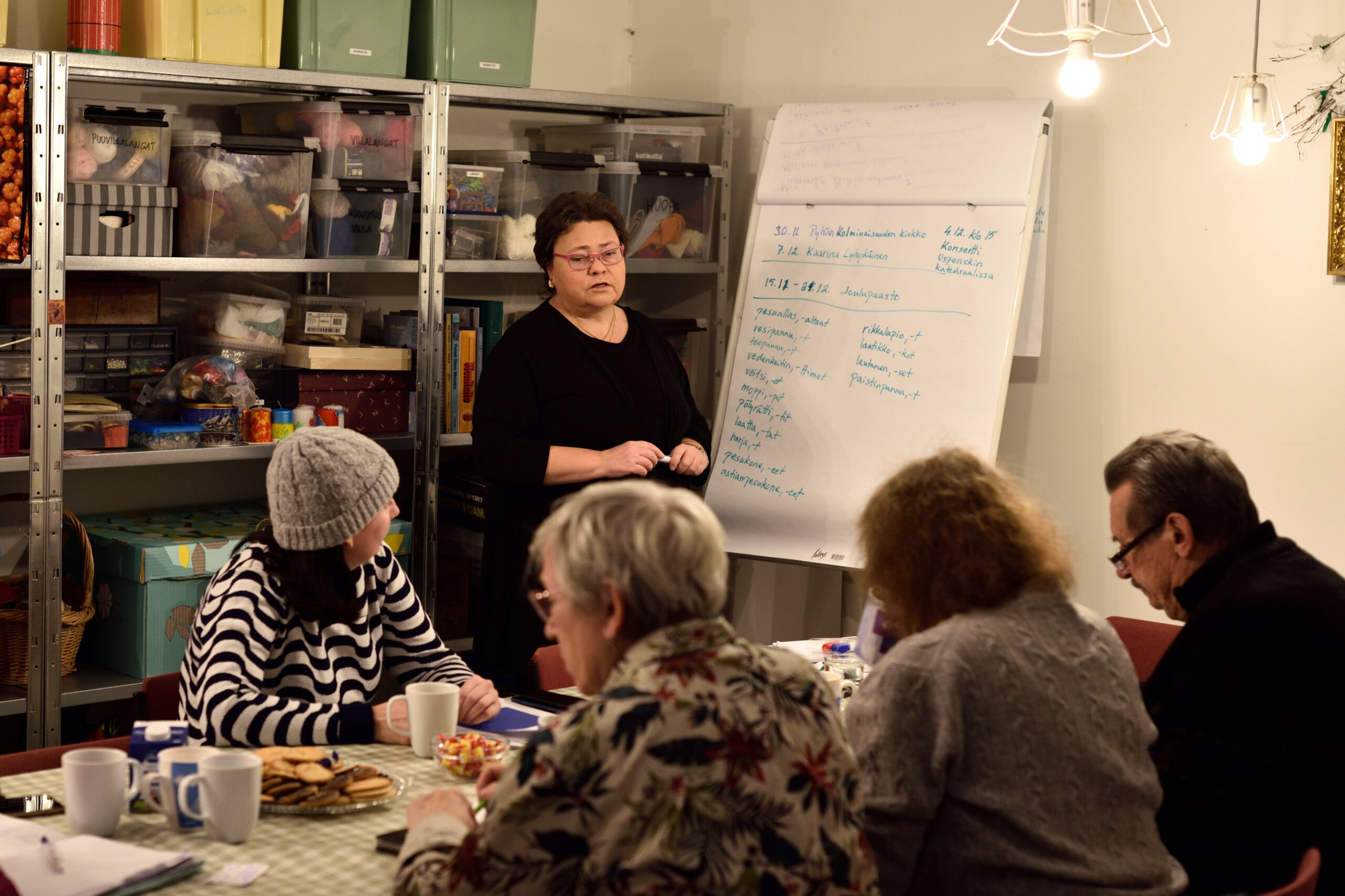 Ukrainalaispakolaisten suomen kielen kerho koolla