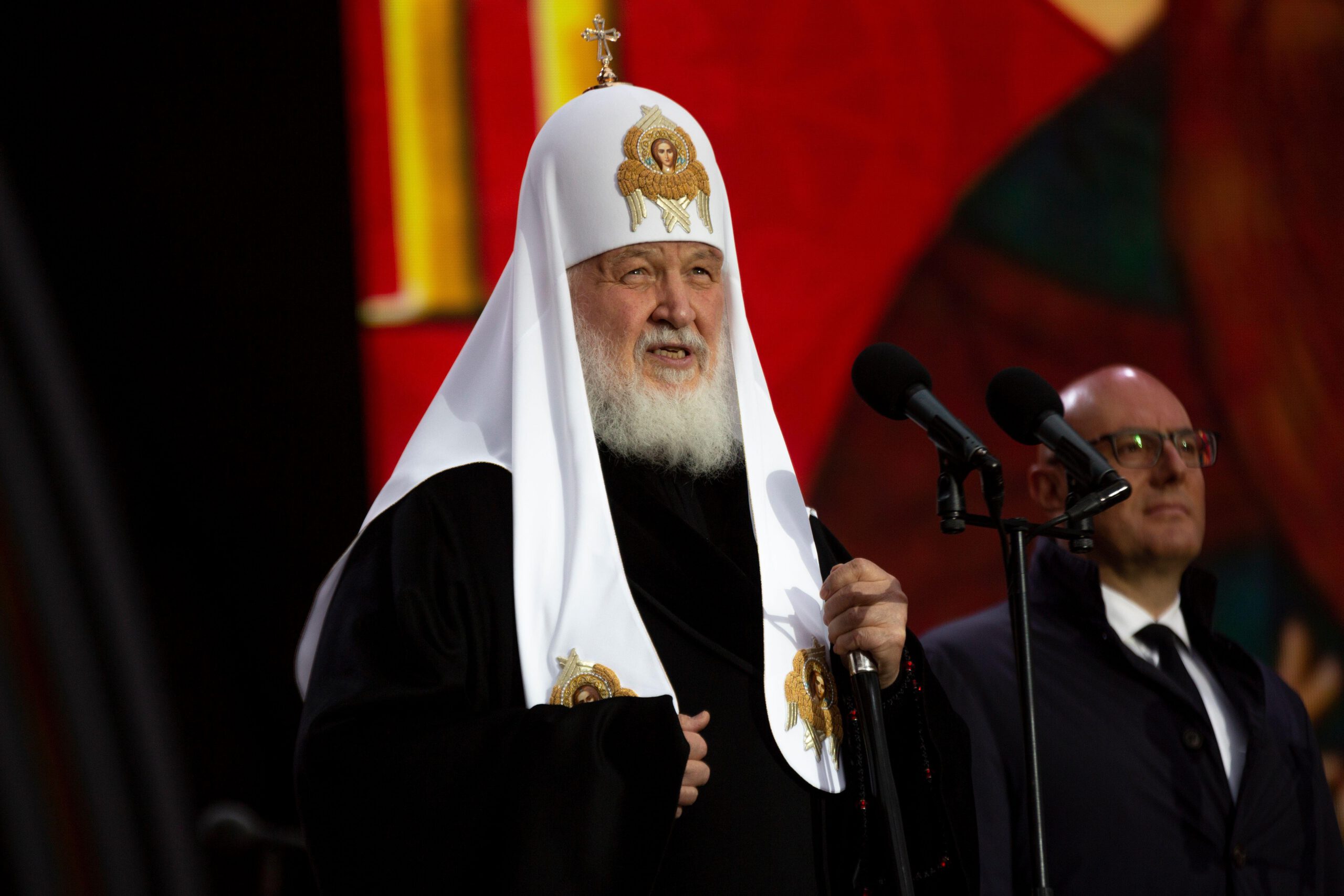 Kirill Moskovan patriarkka puhumassa Moskovassa 2022