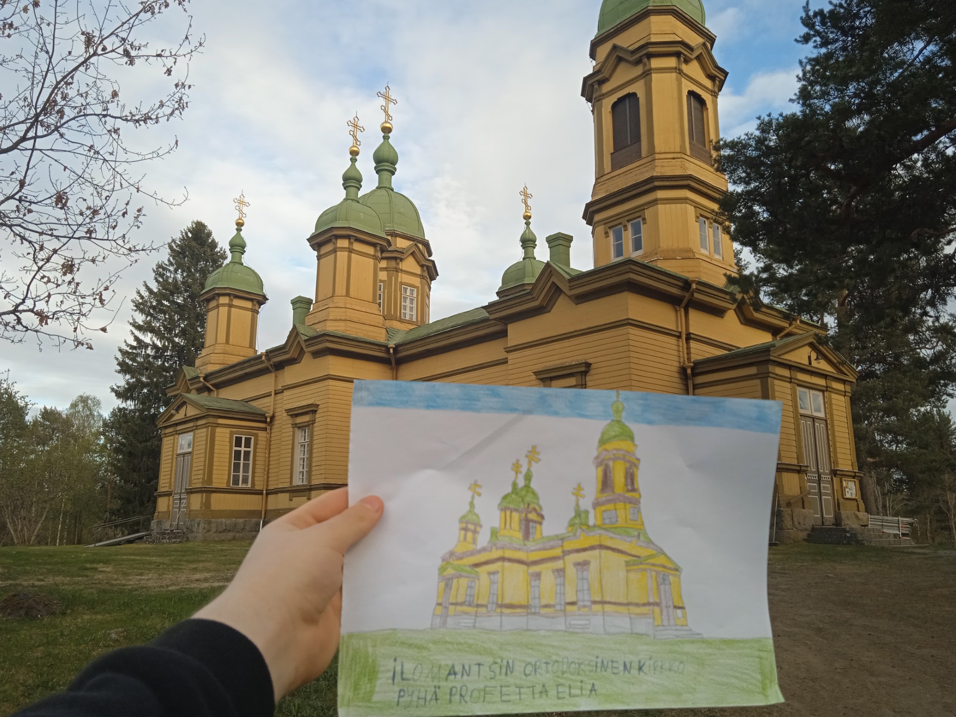 15-vuotias ukrainalaistaiteilija Roman piirtää Suomen ortodoksisia pyhäkköjä