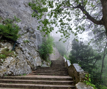 Viimeinen nousu ennen pyh&auml;n Magdalan Marian luolaa Ranskassa