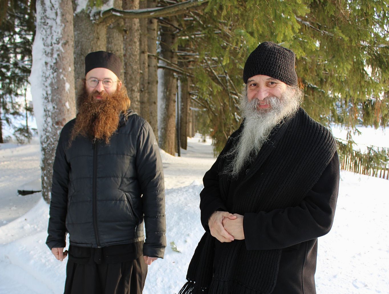 Isä Damaskinos Ksenofontoslainen ja isä Luukas ikonimaalari Valamo 2022