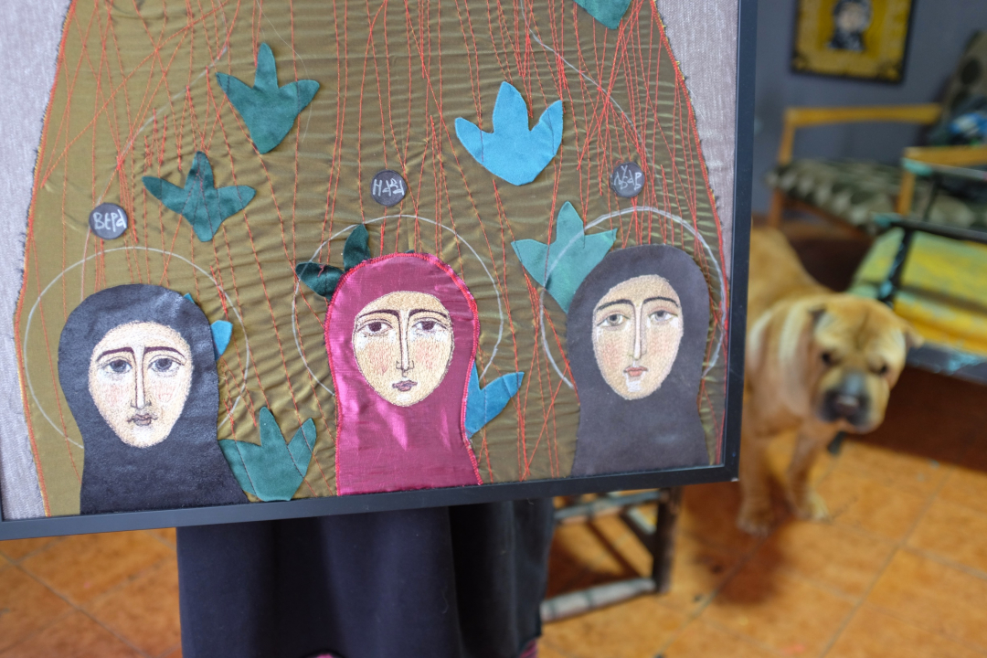 Marija Vukosavljevic valmistamia kangasikoneita