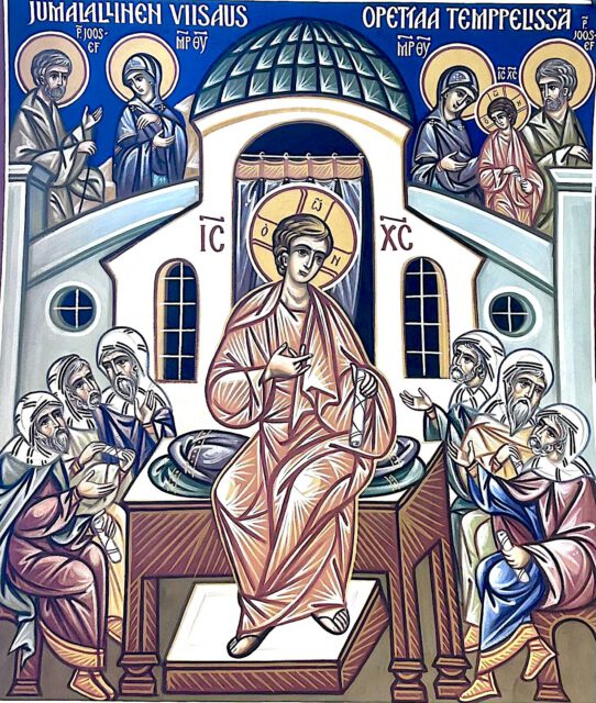 aasiaisen-keskijuhla-ikoni-seinamaalaus-tapiolan-kirkko