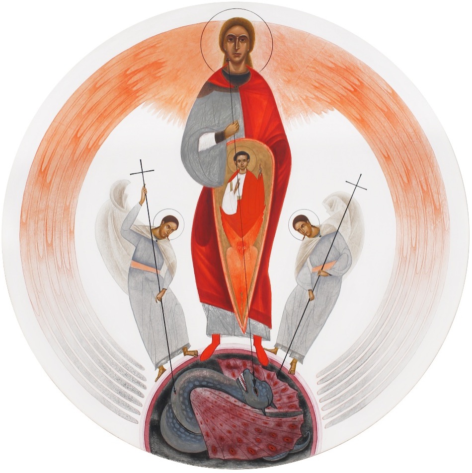 Ukrainalaisen Alina-Hrubetsin Saatanan-kukistaminen -teos