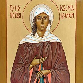 Pyhä-autuas-Ksenia-Pietarilainen-ikonissa