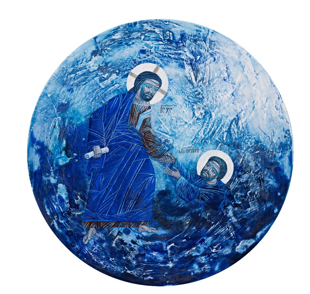 Ukrainalaisen taiteilijan Ulyana Tomkevychin teos Herra pelasta minut