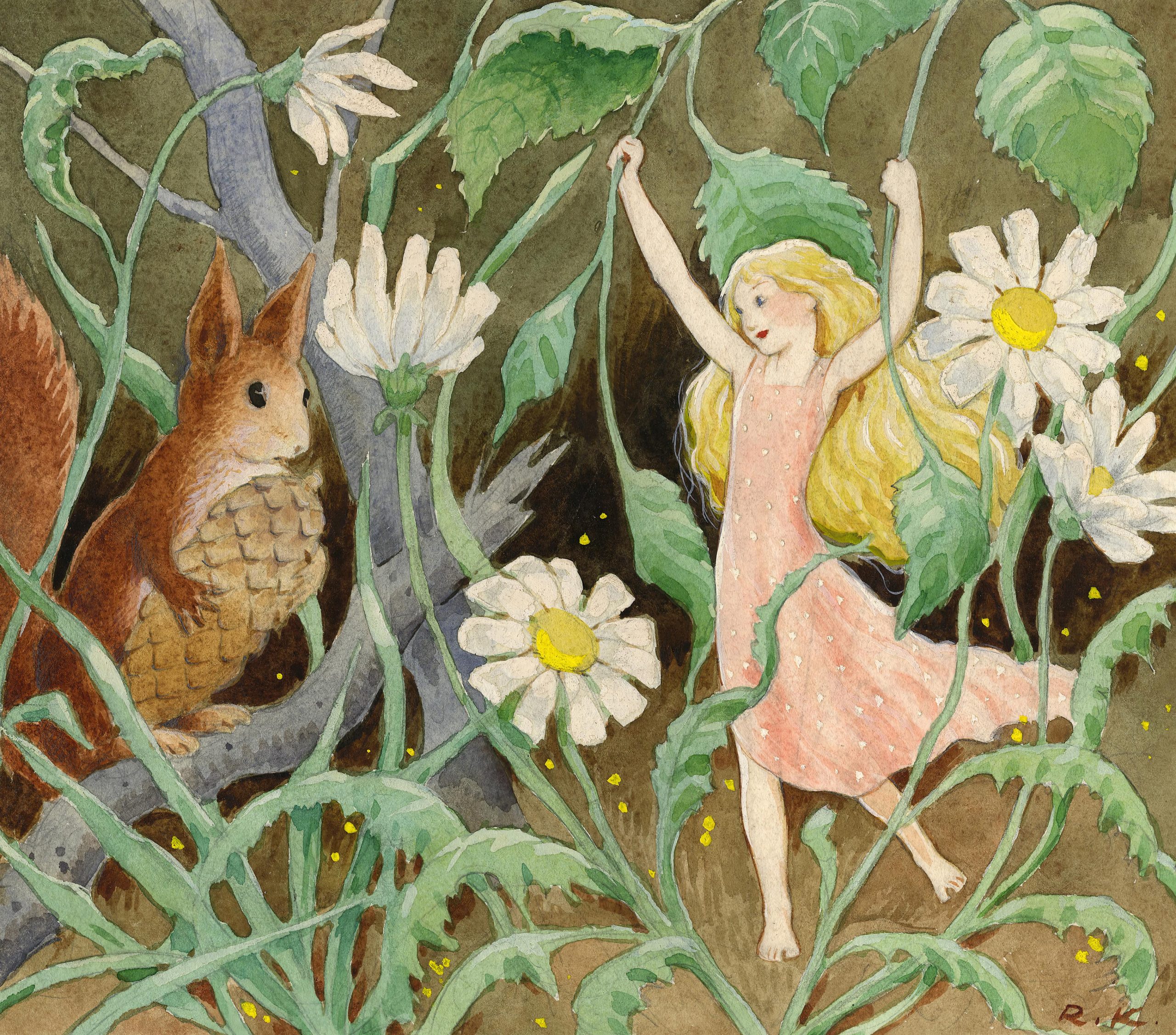 Rudolf-Koivun_Kuvitus-satuun-Kesäkeiju-ja-kuningas-Kuuranen