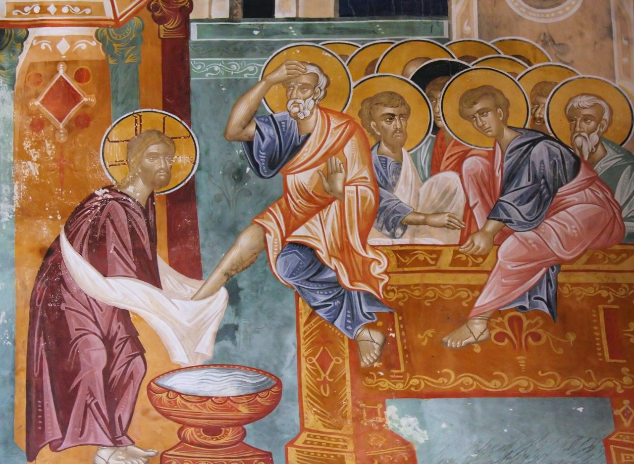 Jalkojenpesupalvelus-Kristus-pesee-suuren-torstain-ikonissa-opetuslastensa-jalat